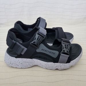 Skechers Mens Tresmen Garo Sport Sandals Black Gray Strappy Shoes 237396 Size 11